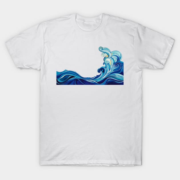 wave painting art T-Shirt by iambolders